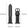 Strap-it® Strap-it Apple Watch Stitched leren band (zwart) Strap-it® Strap-it Apple Watch Stitched leren band (zwart)