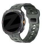 Bandz Bandz Samsung Galaxy Watch Ultra siliconen band 'Hexagons' (donkergrijs)
