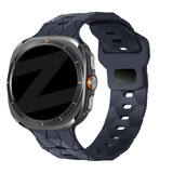 Bandz Bandz Samsung Galaxy Watch Ultra siliconen band 'Hexagons' (donkerblauw)