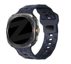 Bandz Bandz Samsung Galaxy Watch Ultra siliconen band 'Hexagons' (donkerblauw)