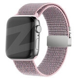Bandz Bandz Apple Watch nylon band 'Classic' met P-buckle (pink sand)