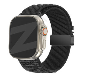 Bandz Bandz Apple Watch nylon band 'Wave' met P-buckle (zwart) Bandz Bandz Apple Watch nylon band 'Wave' met P-buckle (zwart)