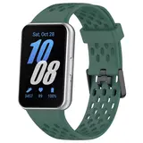 Strap-it® Samsung Galaxy Fit 3 ademend siliconen bandje (groen)