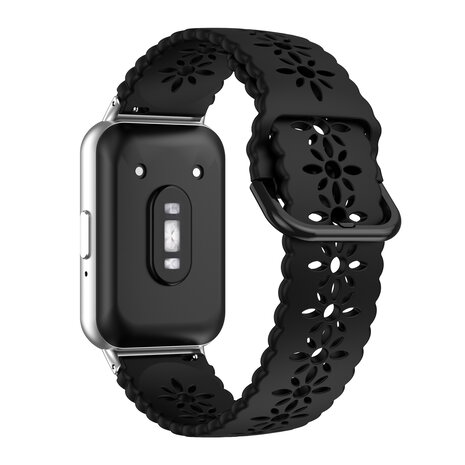 Strap-it® Strap-it Samsung Galaxy Fit 3 siliconen bandje met patroon (zwart)