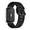 Strap-it® Strap-it Samsung Galaxy Fit 3 siliconen bandje met patroon (zwart) Strap-it® Strap-it Samsung Galaxy Fit 3 siliconen bandje met patroon (zwart)