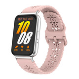 Strap-it® Samsung Galaxy Fit 3 siliconen bandje met patroon (roze)