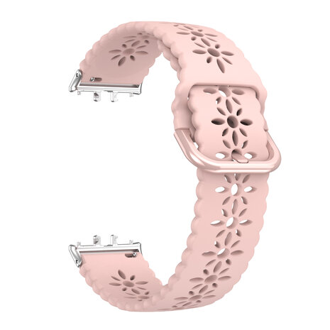 Strap-it® Strap-it Samsung Galaxy Fit 3 siliconen bandje met patroon (roze)