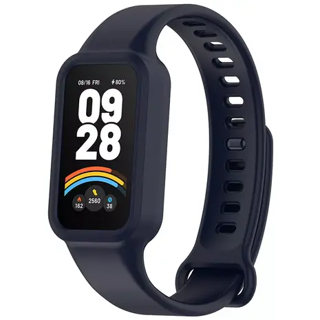 Strap-it® Strap-it Xiaomi Smart Band 9 Active siliconen bandje (donkerblauw)
