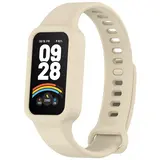 Strap-it® Xiaomi Smart Band 9 Active siliconen bandje (beige)