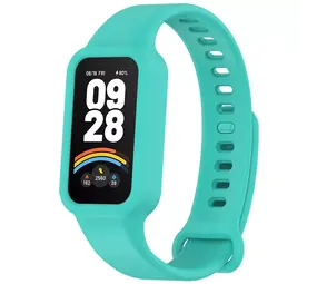 Strap-it® Xiaomi Smart Band 9 Active siliconen bandje (aqua)