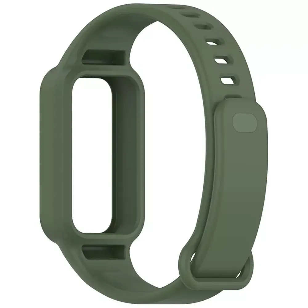 Strap-it® Strap-it Xiaomi Smart Band 9 Active siliconen bandje (donkergroen)