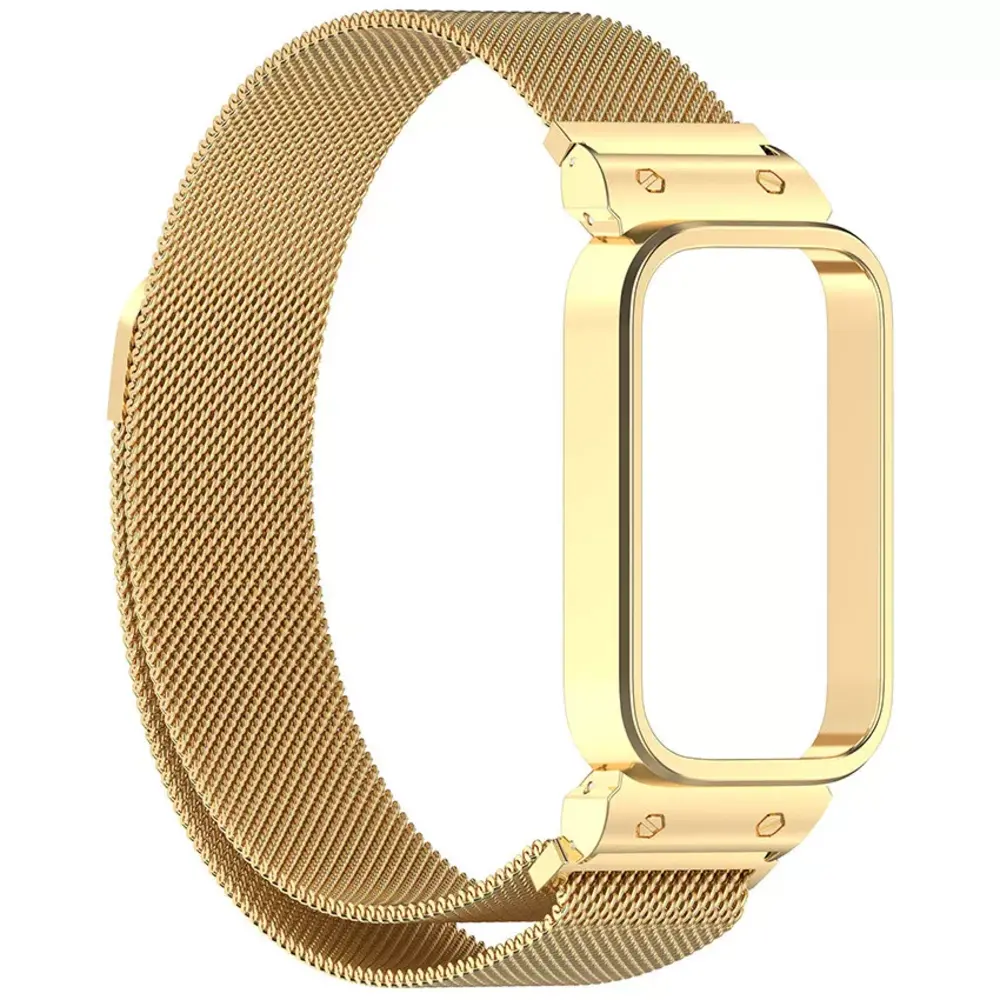 Strap-it® Strap-it Xiaomi Smart Band 9 Active Milanese band (goud)