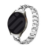 Strap-it® Samsung Galaxy Watch 5 - 40mm steel chain band (zilver)