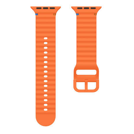 Strap-it® Strap-it Apple Watch Wave siliconen bandje (oranje)