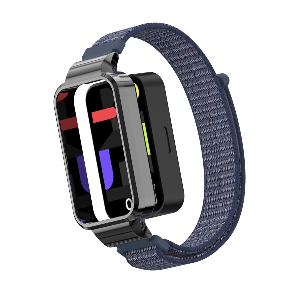 Strap-it® Strap-it Xiaomi Smart Band 9 Active nylon bandje (donkerblauw)