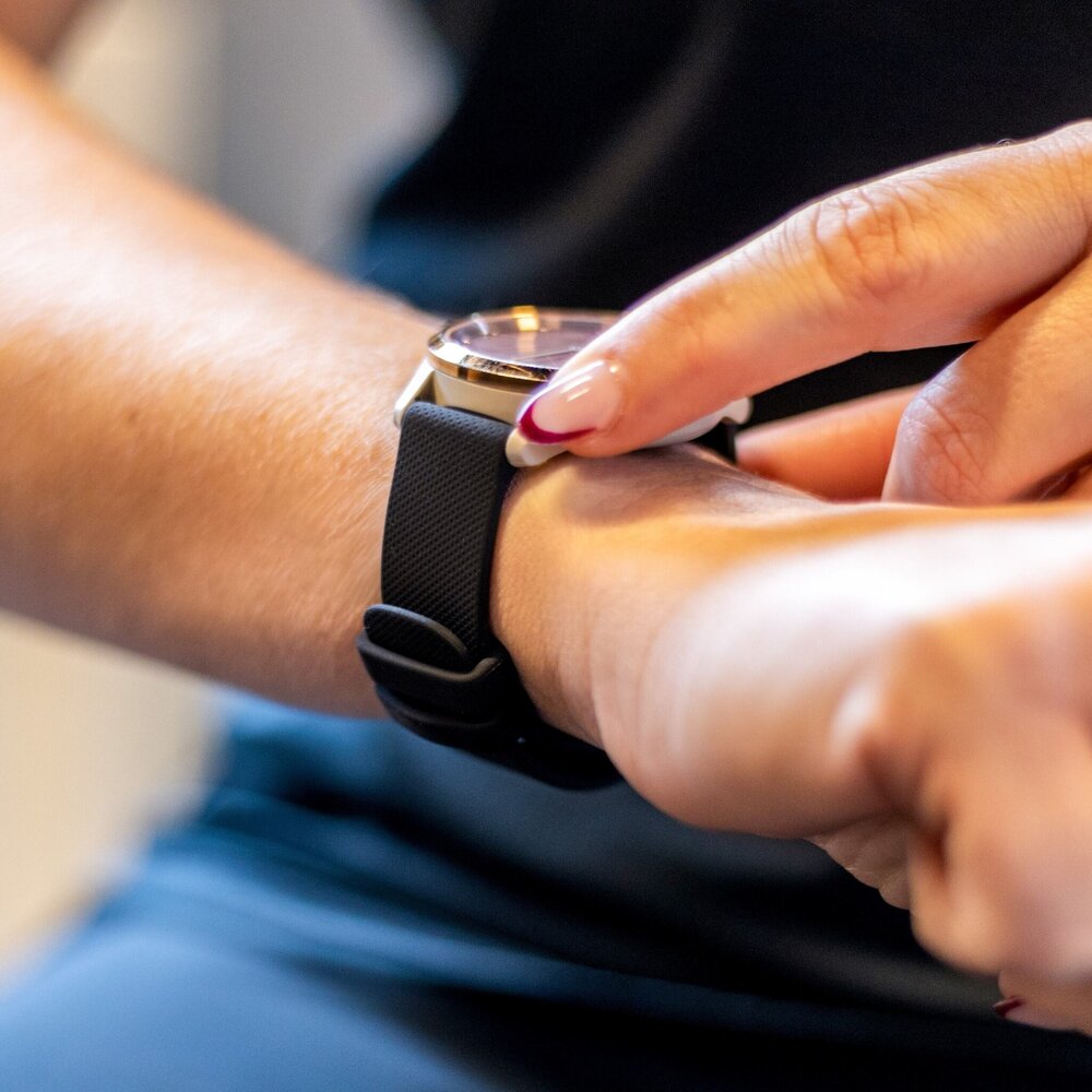 Strap-it® Strap-it Fossil Gen 4 Venture (HR) siliconen bandje (zwart)