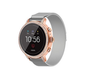 Strap-it® Fossil Gen 4 Venture (HR) Milanese band (zilver)