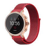 Strap-it® Fossil Gen 4 Venture (HR) nylon band (rood)