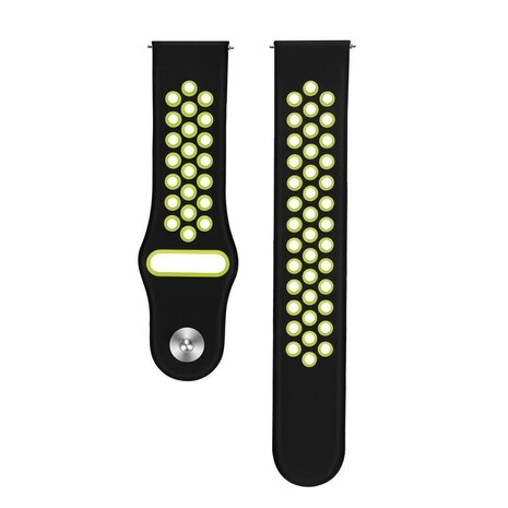 Strap-it® Strap-it Fossil Gen 4 Venture (HR) sport band (zwart/geel)