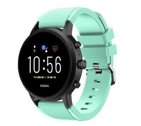 Strap-it® Fossil Gen 4 Explorist (HR) siliconen bandje (aqua)