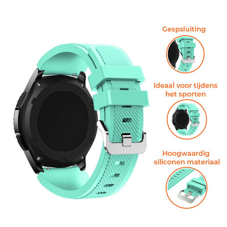Strap-it® Strap-it Fossil Gen 4 Explorist (HR) siliconen bandje (aqua)