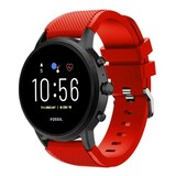 Strap-it® Fossil Gen 4 Explorist (HR) siliconen bandje (rood)