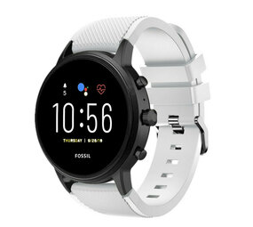 Strap-it® Fossil Gen 4 Explorist (HR) siliconen bandje (wit)