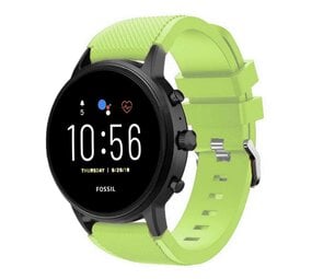 Strap-it® Fossil Gen 4 Explorist (HR) siliconen bandje (lichtgroen)