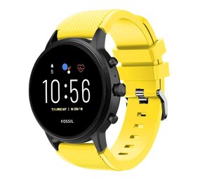 Strap-it® Fossil Gen 4 Explorist (HR) siliconen bandje (geel)