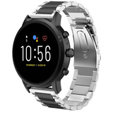 Strap-it® Fossil Gen 4 Explorist (HR) stalen band (zilver/zwart)