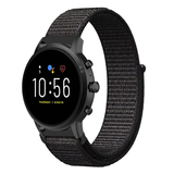 Strap-it® Fossil Gen 4 Explorist (HR) nylon band (zwart)