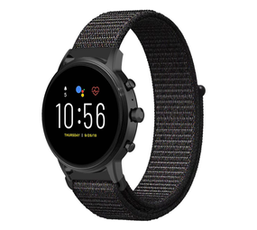 Strap-it® Fossil Gen 4 Explorist (HR) nylon band (zwart)