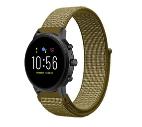Strap-it® Fossil Gen 4 Explorist (HR) nylon band (olijf)