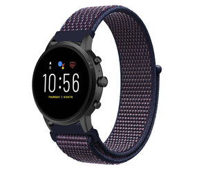 Strap-it® Fossil Gen 4 Explorist (HR) nylon band (paars-blauw)