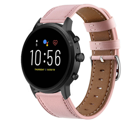 Strap-it® Fossil Gen 4 Explorist (HR) bandje leer (roze)