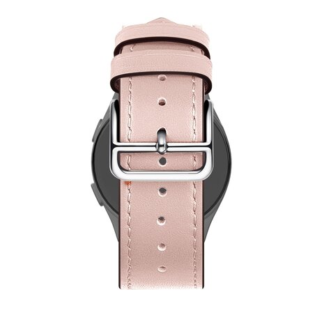 Bandz Bandz Amazfit Active 2 lederen band 'Deluxe' (roze)