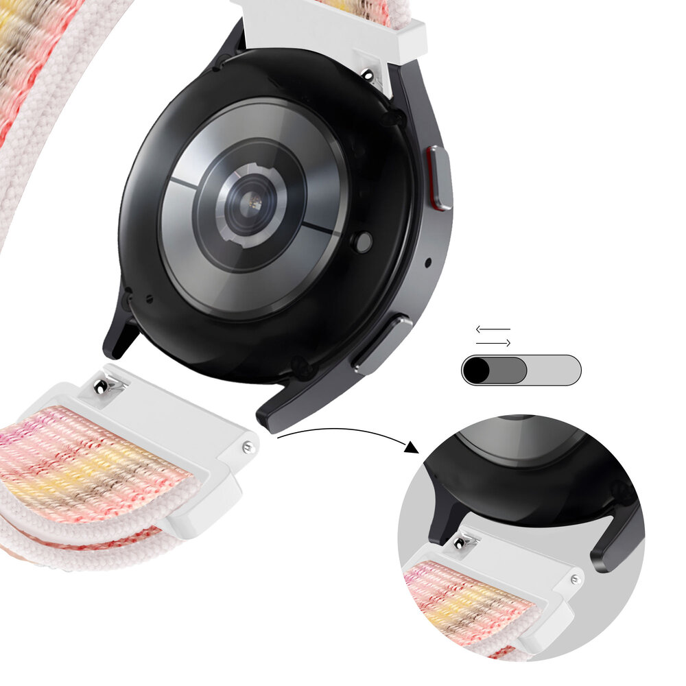 Bandz Bandz Amazfit Active 2 nylon loop band (kleurrijk)