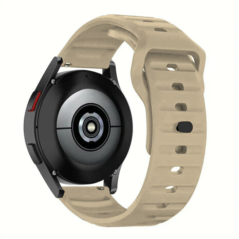 Strap-it® Strap-it Amazfit Active 2 outdoor siliconen bandje (beige)