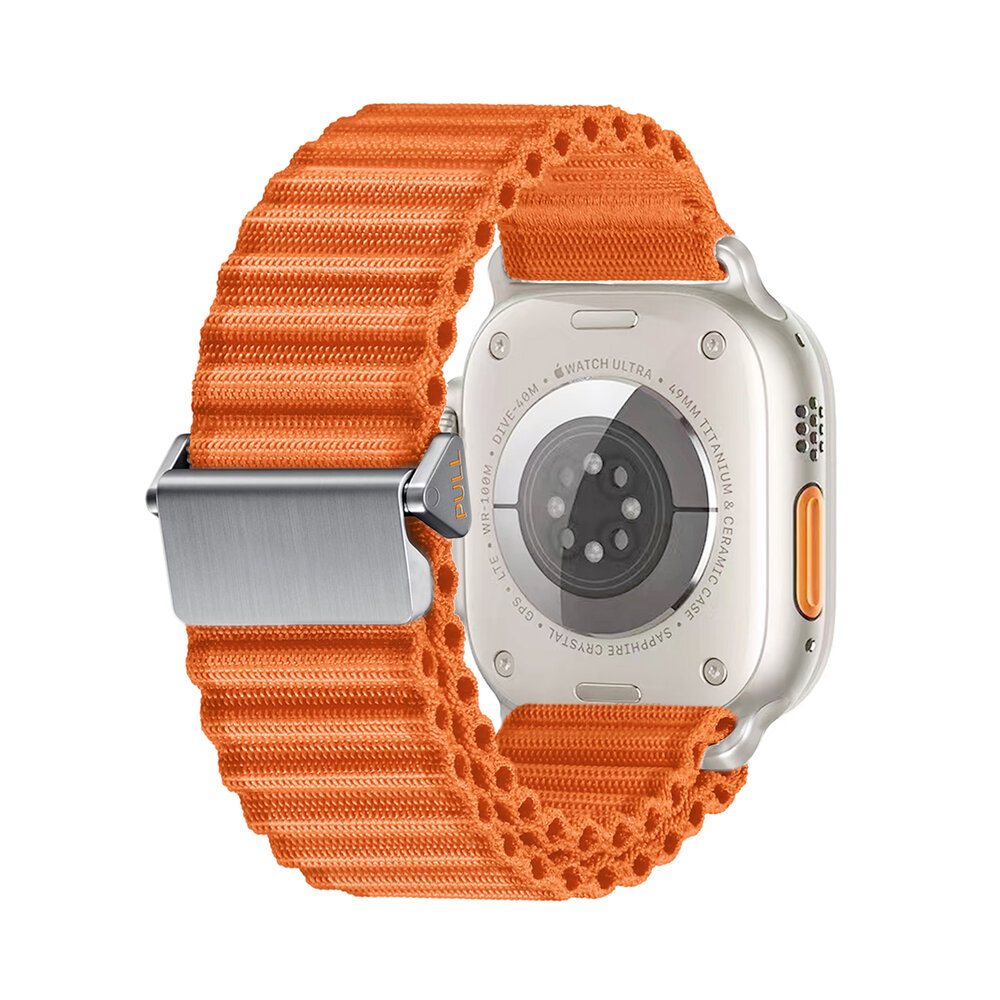 Strap-it® Strap-it Apple Watch outdoor nylon bandje (oranje)
