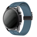 Strap-it® Samsung Galaxy Watch 7 - 44mm siliconen band met P-buckle (grijsblauw)