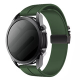 Strap-it® Samsung Galaxy Watch 7 - 44mm siliconen band met P-buckle (groen)