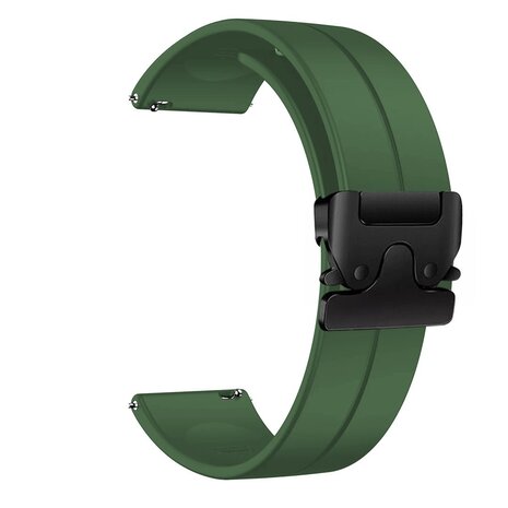 Strap-it® Strap-it Samsung Galaxy Watch 6 Classic 47mm siliconen band met P-buckle (groen)