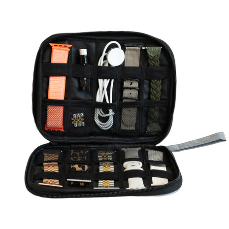 Strap-it® Strap-it Luxe opbergtasje voor smartwatch bandjes (grijs) Strap-it® Strap-it Luxe opbergtasje voor smartwatch bandjes (grijs)