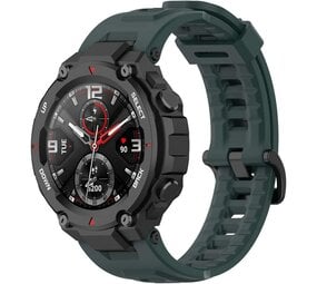 Strap-it® Amazfit T-Rex (Pro) siliconen bandje (donkergroen)