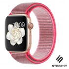 Strap-it® Strap-it Apple Watch 8 nylon bandje (roze)