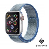 Strap-it® Apple Watch 8 nylon bandje (blauw)