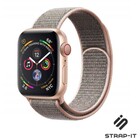 Strap-it® Strap-it Apple Watch 8 nylon bandje (pink sand)