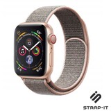 Strap-it® Apple Watch 8 nylon bandje (pink sand)