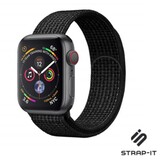 Strap-it® Apple Watch 8 nylon bandje (zwart)