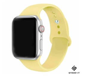 Strap-it® Apple Watch 8 silicone band (geel)